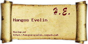 Hangos Evelin névjegykártya